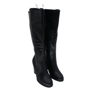 Style & Co Addyy Womens Block Heel Extra Wide-Calf Boot Black Smooth Size 11W